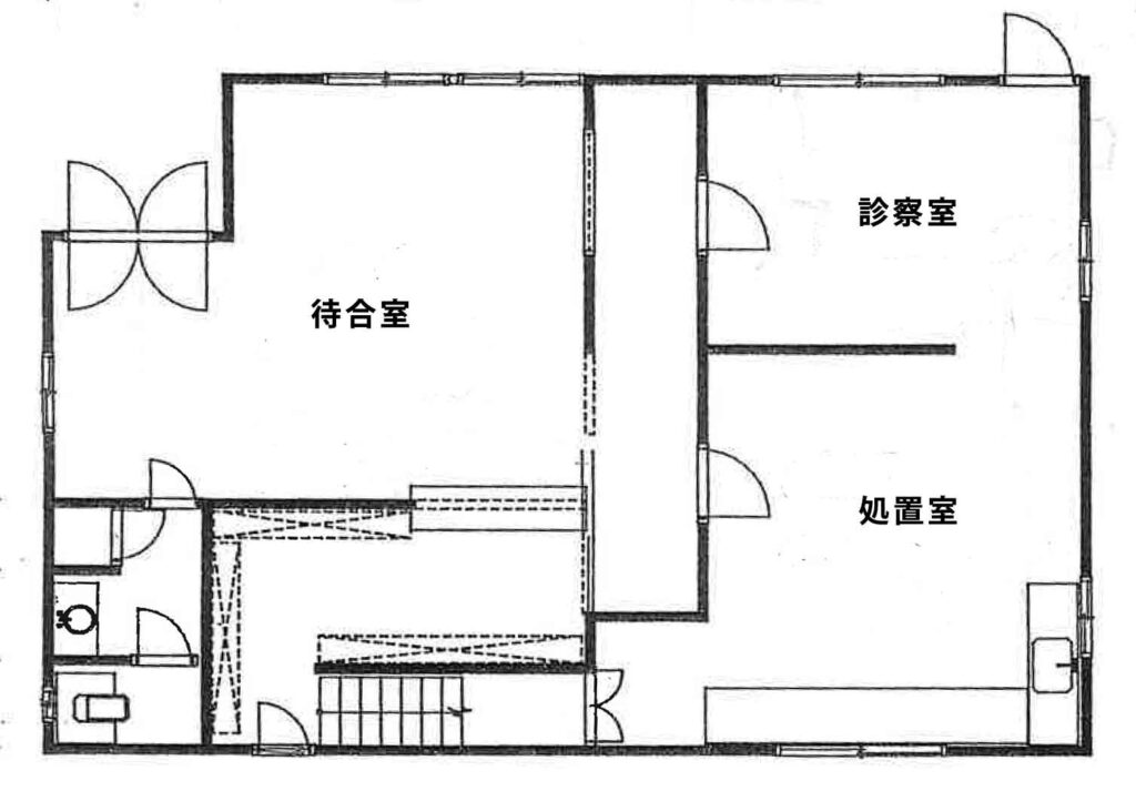 那珂川市内貸医院（1階平面図）